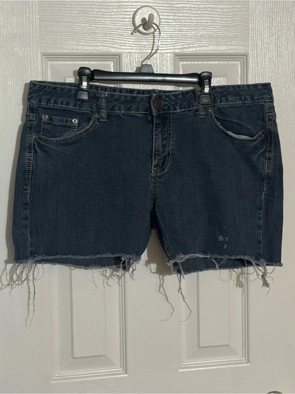 Rue21 Black Distressed Denim Cutoff Shorts